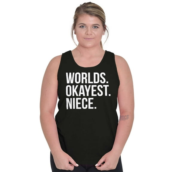 Worlds Okayest Niece Family Love Womens Plus Size Graphic Tank Top Brisco Brands 2X