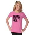 thumbnail image 1 of Worlds Okayest Niece Family Love Womens Slim Fit Graphic Tee Brisco Brands S, 1 of 5