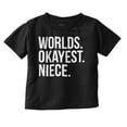 thumbnail image 1 of Worlds Okayest Niece Family Love Youth T Shirt Tee Girls Infant Toddler Brisco Brands 12M, 1 of 4