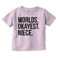 thumbnail image 1 of Worlds Okayest Niece Family Love Youth T Shirt Tee Girls Infant Toddler Brisco Brands 6M, 1 of 4