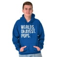 thumbnail image 1 of Worlds Okayest Pops Grandfather Men's Big & Tall Graphic Hoodie Brisco Brands 5X, 1 of 5