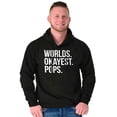 thumbnail image 1 of Worlds Okayest Pops Grandfather Men's Big & Tall Graphic Hoodie Brisco Brands 2X, 1 of 5