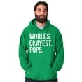 thumbnail image 1 of Worlds Okayest Pops Grandfather Men's Big & Tall Graphic Hoodie Brisco Brands 4X, 1 of 4