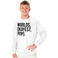 thumbnail image 1 of Worlds Okayest Pops Grandfather Men's Long Sleeve Tee T Shirt Brisco Brands M, 1 of 6