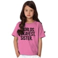 thumbnail image 1 of Worlds Okayest Sister Siblings Little Girls Kids T Shirt Tees Teen Brisco Brands XS, 1 of 5