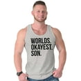 thumbnail image 1 of Worlds Okayest Son Funny Children Tank Top Sleeveless Tee Men Brisco Brands S, 1 of 5