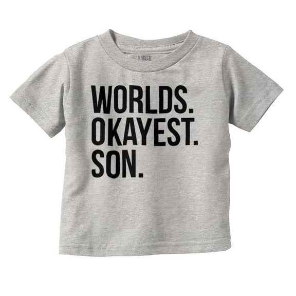 Worlds Okayest Son Funny Children Youth T Shirt Tee Boys Infant Toddler Brisco Brands 5T