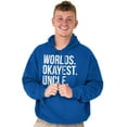 thumbnail image 1 of Worlds Okayest Uncle Niece Nephew Fun Hoodie Hooded Sweatshirt Men Brisco Brands M, 1 of 5