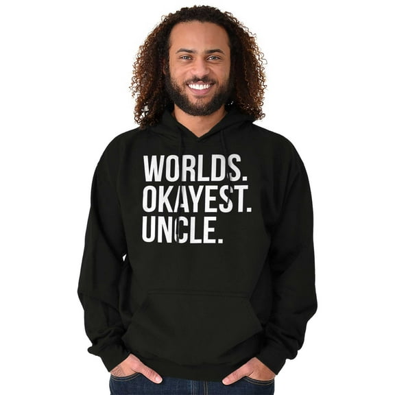 Worlds Okayest Uncle Niece Nephew Fun Hoodie Hooded Sweatshirt Men Brisco Brands S