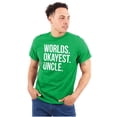thumbnail image 1 of Worlds Okayest Uncle Niece Nephew Fun Men's Graphic T Shirt Tees Brisco Brands L, 1 of 5
