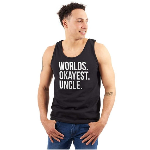 Worlds Okayest Uncle Niece Nephew Fun Mens Big & Tall Graphic Tank Top Brisco Brands 2X