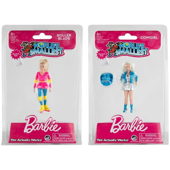 Worlds Smallest 9100636 Barbie Doll - Multi Color