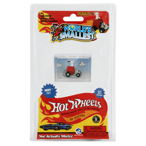 Worlds Smallest SNOOPY Red Baron Peanuts Hot Wheels Car