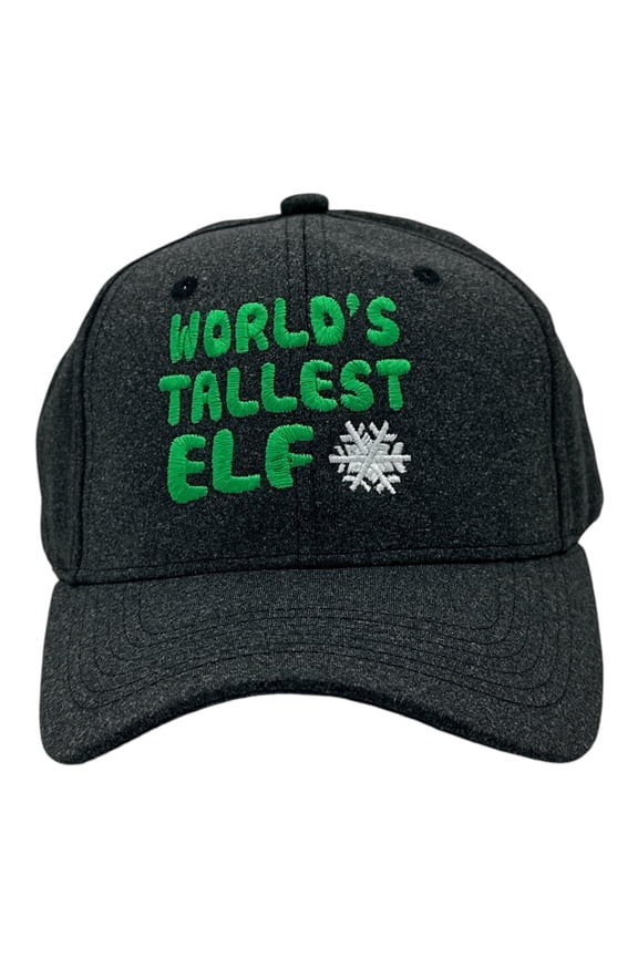 Worlds Tallest Elf Hat Funny Sarcastic Christmas Novelty Cap