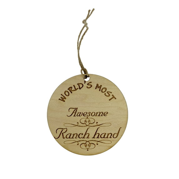 Worlds most Awesome Ranch Hand - Ornament