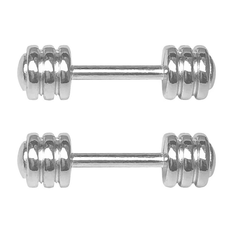 Worlds smallest toys 2Pcs Mini Metal Dumbbell Model Simulation Miniature Dumbbell Modeling Toys Mini House Decor