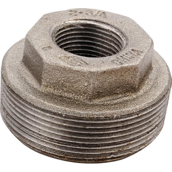 WORLDWIDE SOURCING 35-1X3/4B Pipe Hexagonal Bushing, 1 x 3/4 in, MIP x FIP, Malleable Iron, Black