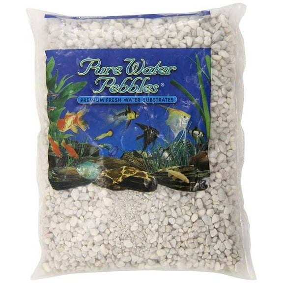 Worldwide Imports 029532 5 oz Pure Water Pebbles Aquarium Gravel, Snow Light - 6 Pieces