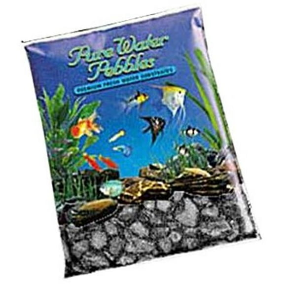 Worldwide Imports 5 lbs Purewater Pebble Gravel - Jet Black - 6 Piece