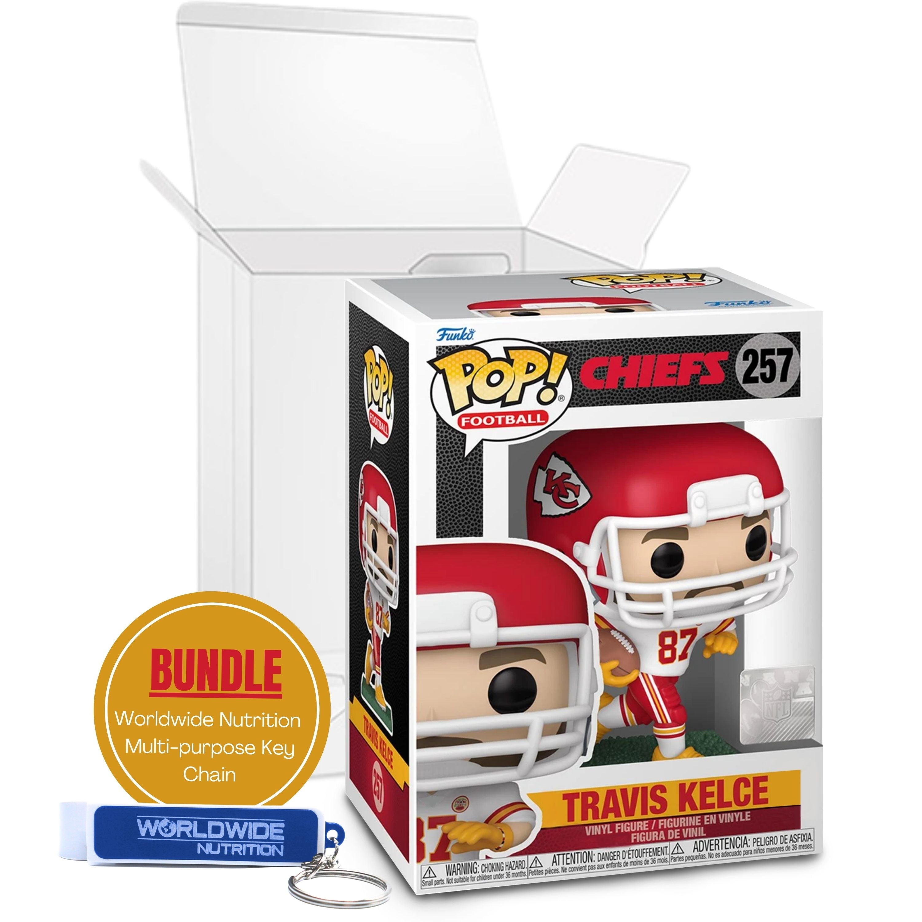 Funko Pop! Football Chiefs Travis Kelce 257 - Collectible Vinyl Figure with Display Case