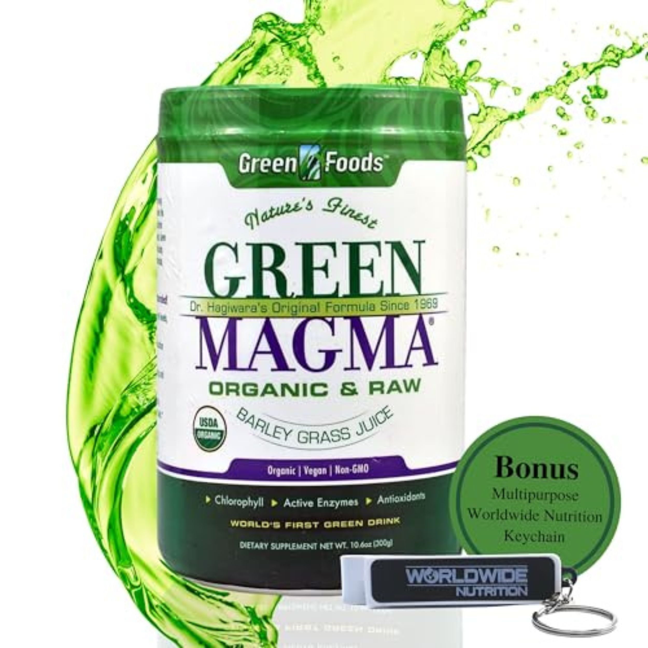 Worldwide Nutrition Green Foods, Green Magma Organic, Digestive Enzymes