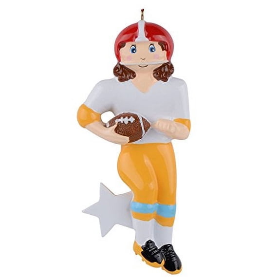 Worldwide Personalized Sports Ornament Christmas Decor (Football Girl)