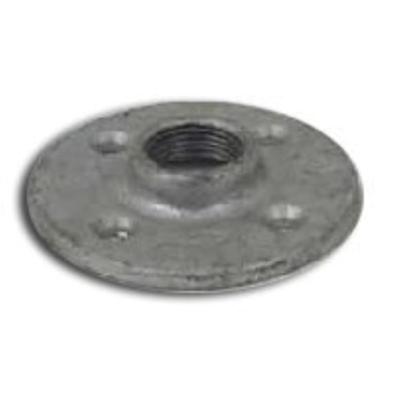 Worldwide Sourcing 27-11/4B Malleable Iron Floor Flange 1-1/4", Black
