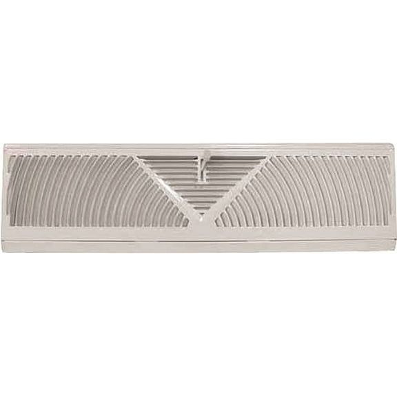 ProSource BB-18W Baseboard Register, 18 in L, 4-1/2 in W, 60 deg Air Deflection, Steel, White