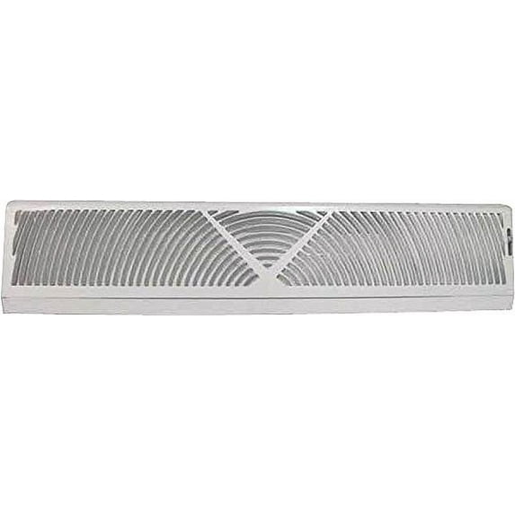 Worldwide Sourcing BB-24W Baseboard Register, 24 in W x 4-1/2 in H Duct Opening, Steel, White