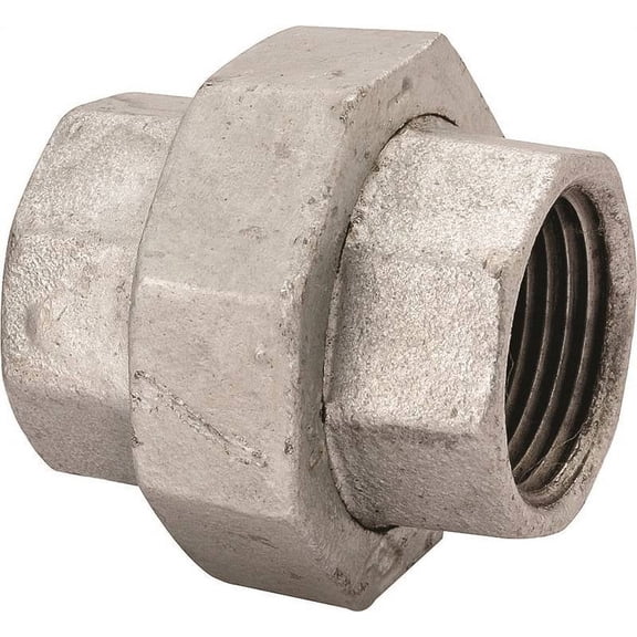 Worldwide Sourcing Ground Joint Pipe Union 3/4 In Threaded 150 Psi Malleable Iron Galvanized