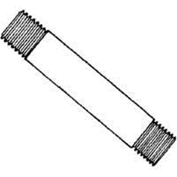 Worldwide Sourcing Long Seamless Pipe Nipple 2 In Threaded 24 In L Steel Galvanized