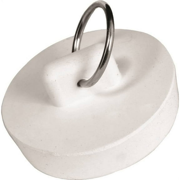 Worldwide Sourcing PMB-110 Rubber Sink Stopper, 1-3/4", White