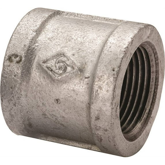 Worldwide Sourcing 21-1/2G Pipe Coupling, 1/2 in, Threaded, Malleable Steel, SCH 40 Schedule, 300 psi Pressure