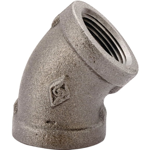 Worldwide Sourcing Pipe Elbow 45 Deg 2 In Threaded Malleable Iron