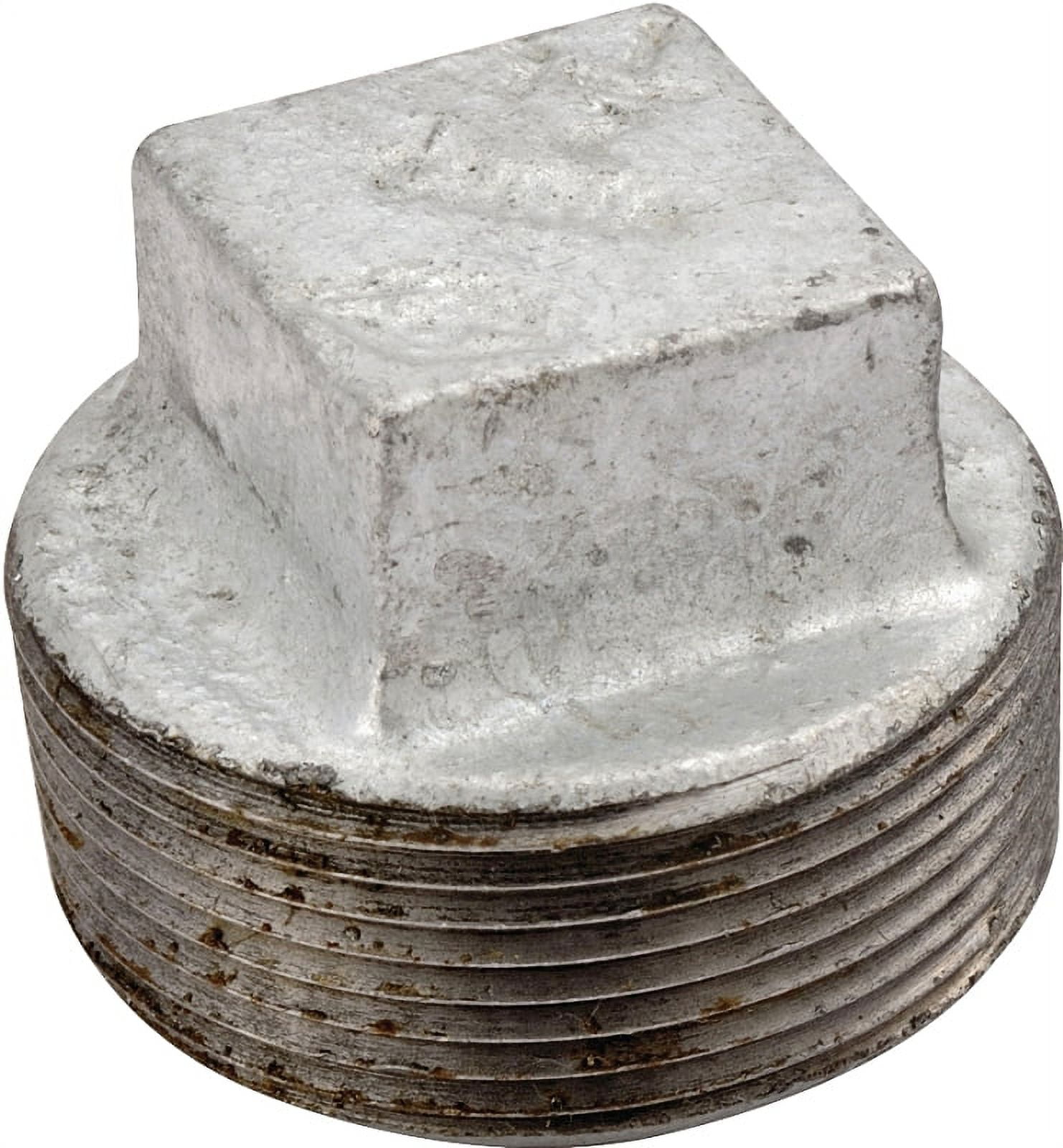 Worldwide Sourcing Square Head Pipe Plug 2 In Screwed 150 Psi Malleable Iron