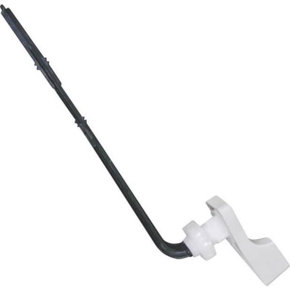 Worldwide Sourcing Toilet Flush Lever Plastic White Handle Black