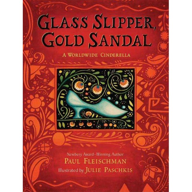 Worldwide Stories Glass Slipper, Gold Sandal A Worldwide Cinderella