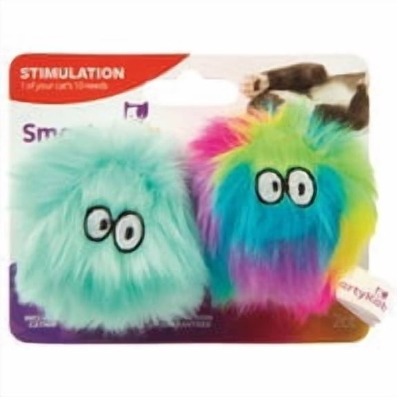 Worldwise SmartyKat Fuzzy Friends Catnip Ball Cat Toy - Pack of 24