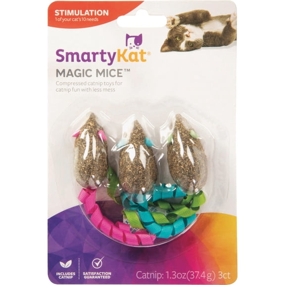 Worldwise SmartyKat Magic Mice Cat Toy - Pack of 8