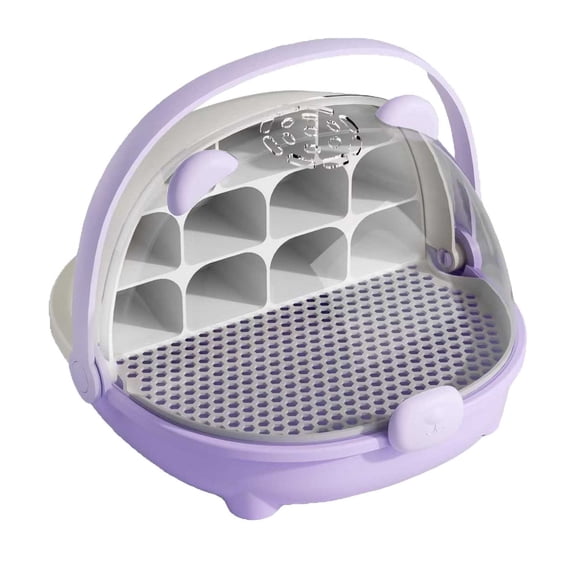Worm Breeding Barn Silk Growth Space for Breeding Silkworms Animal Habitat Cage Reptile Reptile Tank Portable Transparent Feed with Handle Small Breeding Barn Pet Beds Happy Day!