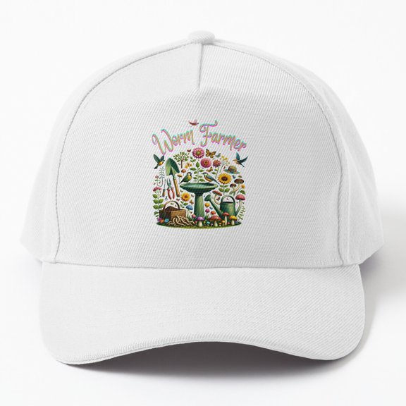 Worm Farm Baseball Cap, Composting Agriculture Graphic Design, Classic Hat
