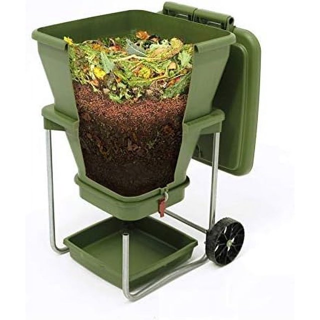 Worm Farm Compost Bin Continuous Flow Through Vermi Composter for