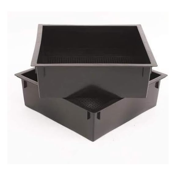 Worm Farm Trays - 2 Pack Stacking Replacement Trays for Worm Composting Systems - Basic Worm Farm Expansion Kit - Durable Plastic Composting Tray