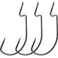 thumbnail image 1 of Worm Fishing Hooks Offset Bass Hooks 3X Strong Wide Gap Barb Hooks for Soft Plastic Baits Jig Fish Hooks Bass Trout Freshwater Saltwater Fishing Hooks, 1 of 7