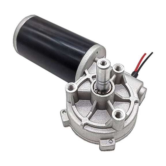 Worm Gear Forward And Reverse 40kg.cm Left Angle Electrical 40W Worm Gear Brushed DC Motor Apply To Label Machines, Remote Control Curtains ,Easy to Install