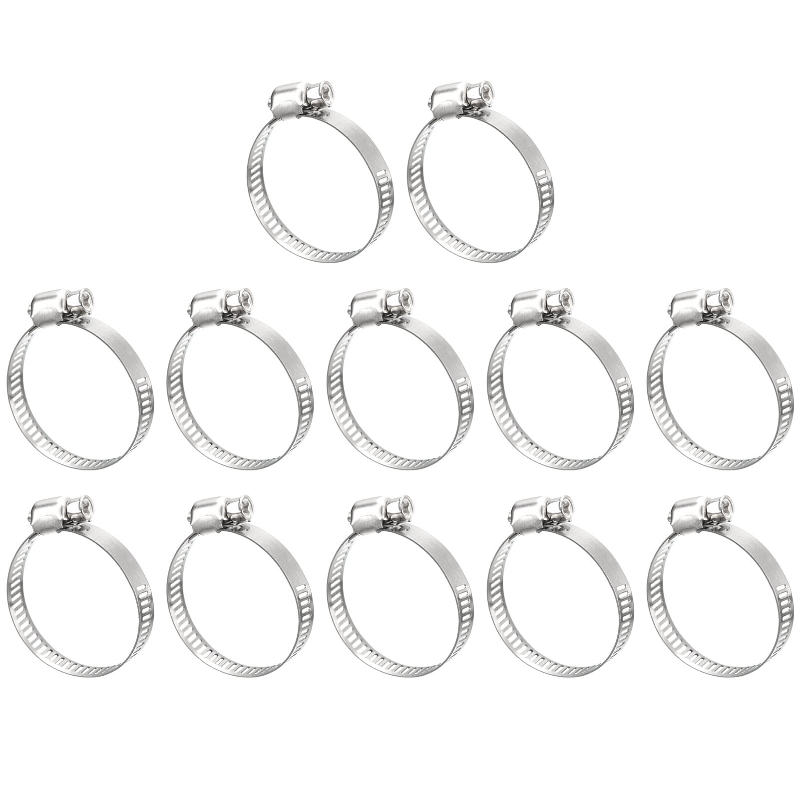 Worm Gear Hose Clamp, 12pcs 1"1 1/2" Adjustable Stainless Steel Hose