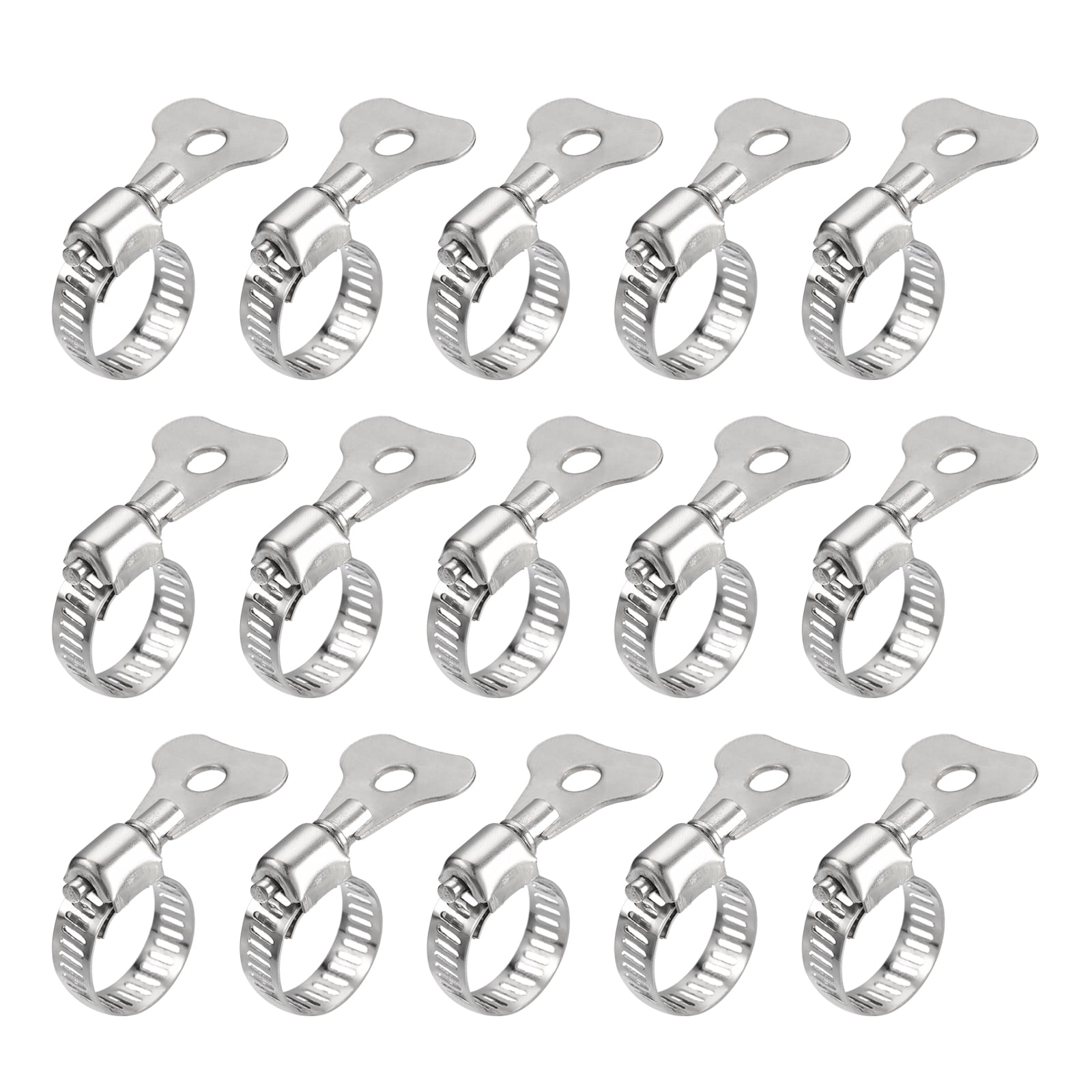 Uxcell 10 Pcs 304 Stainless Steel Worm Gear Hose Clamps - 19-29mm Adjustable Range For Fuel Lines, Pipes & Cables - View #14