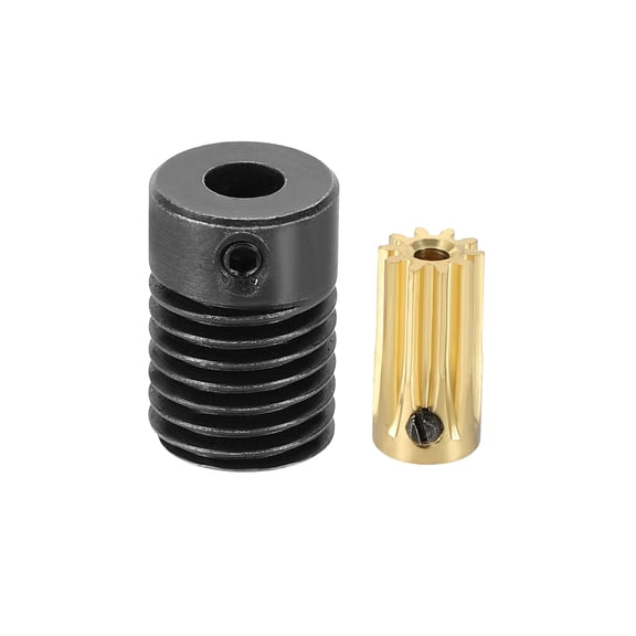 Worm Gear Set 0.5 Module 10:1 Reduction Rate(Gear-2mm Bore, Rod 5mm Bore)