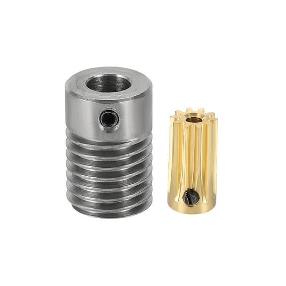 Worm Gear Set 0.5 Module 10:1 Reduction Rate(Gear-2mm Bore, Rod 6mm Bore)