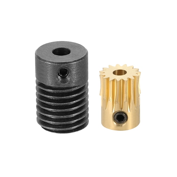 Worm Gear Set 0.5 Module 15:1 Reduction Rate(Gear-3mm Bore, Rod 4mm Bore)